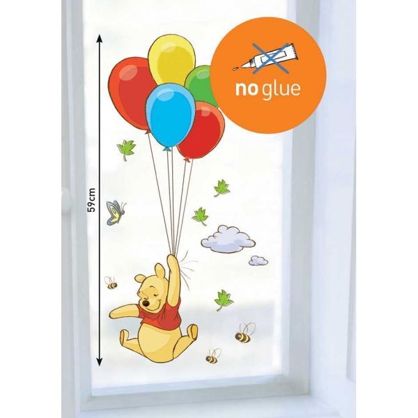 Sticker fenêtre Winnie ballons - NOUVELLES IMAGES
