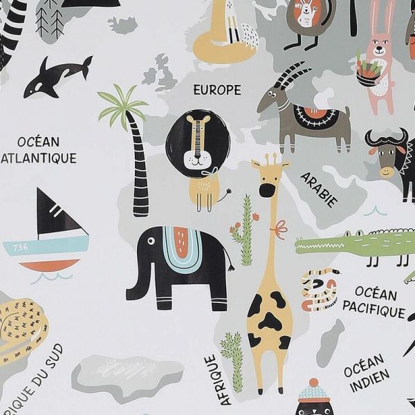 Sticker mural Mappemonde 90x60 cm - CMP-2794