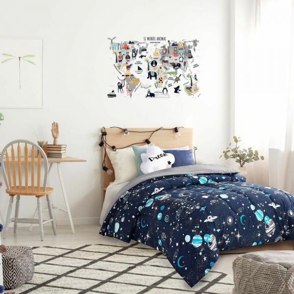 Sticker mural Mappemonde 90x60 cm - THE HOME DECO KIDS