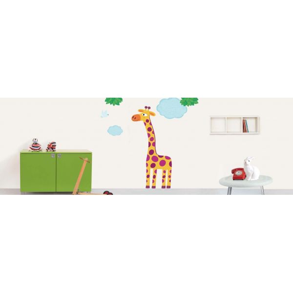 Sticker mural girafe grande taille xxl