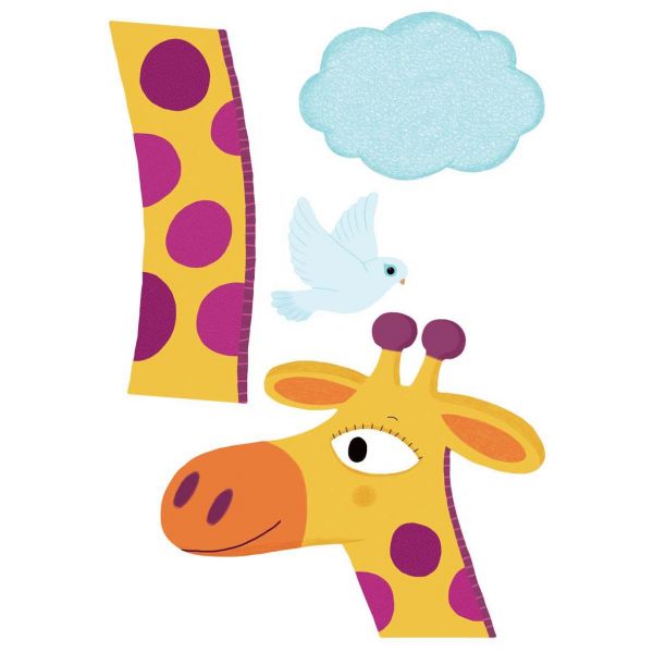 Sticker mural girafe grande taille xxl