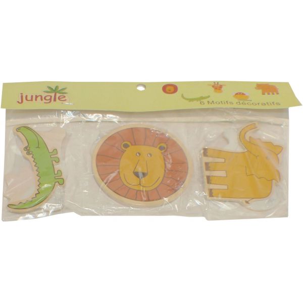 Animaux en bois Jungle (Lot de 6)