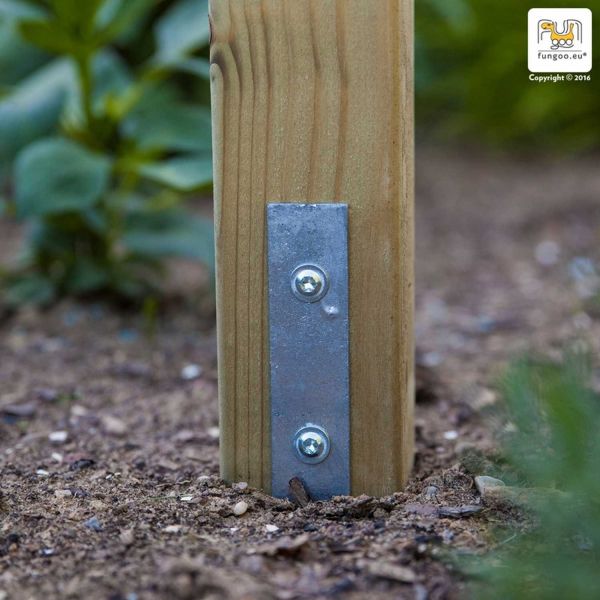 Structure de jeux en bois avec balançoires et toboggan Chester - 6