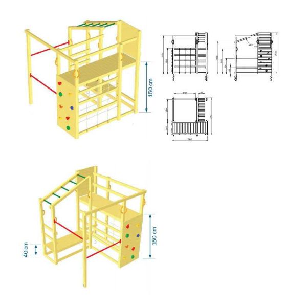Structure de jeux en épicéa Crossfit - EDE-0385