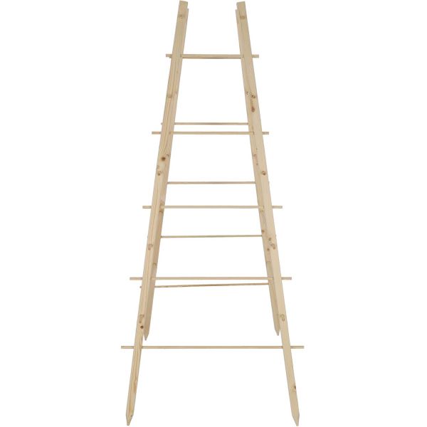 Support en bois de pin pour plantes 4 piquets - 7