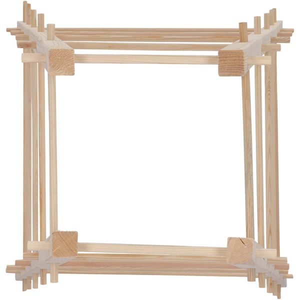 Support en bois de pin pour plantes 4 piquets - ESS-1296