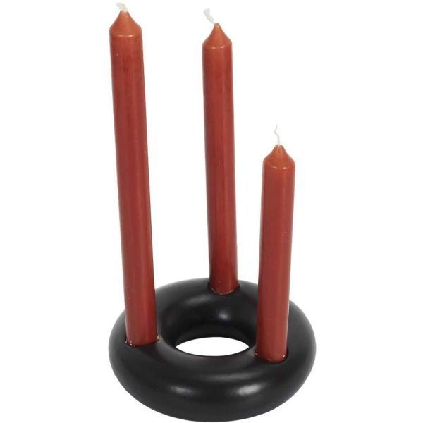 Support 3 bougies en céramique rond - THE HOME DECO FACTORY