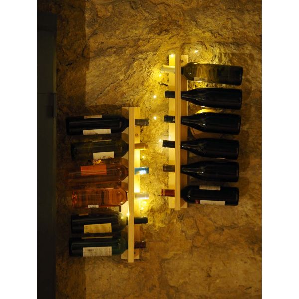 Support bouteilles mural en bois 6 bouteilles - 13,52