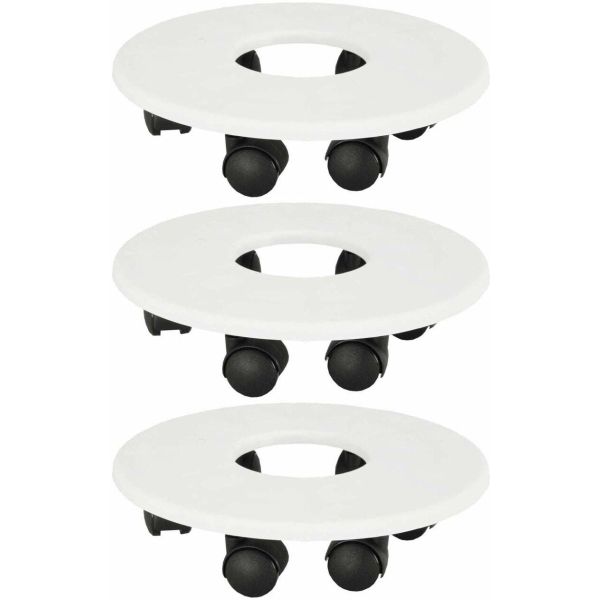 Support encastrable sur roulettes pour pot (lot de 3)