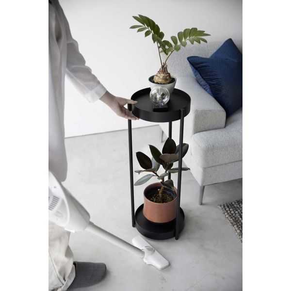 Support 2 niveaux pour plantes sur roulettes - 7