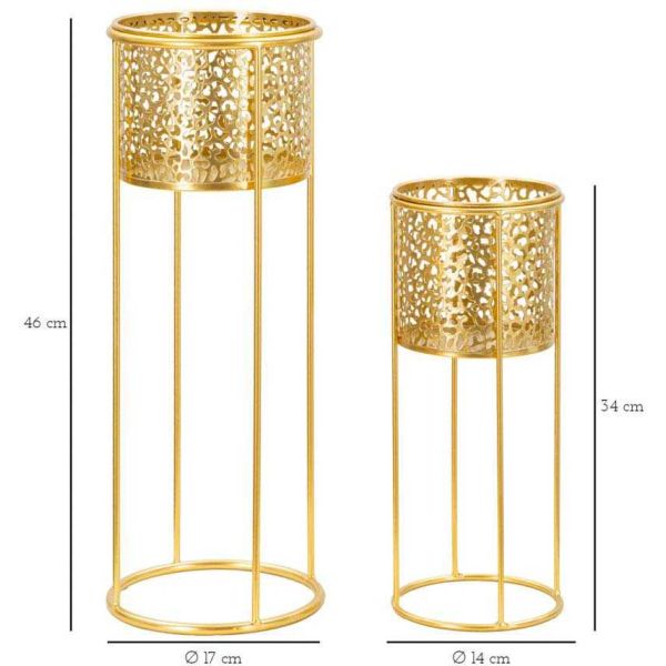 Support à plantes en métal Nat (Lot de 2) - MAU-0203