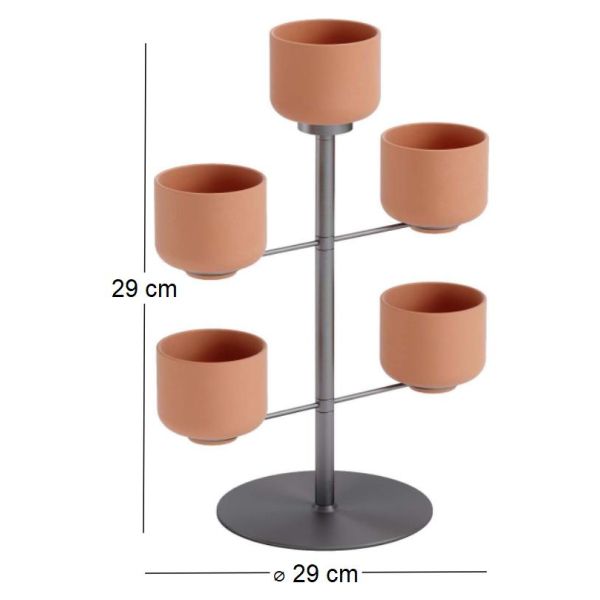 Support à plantes avec 5 pots Terrapotta - 9