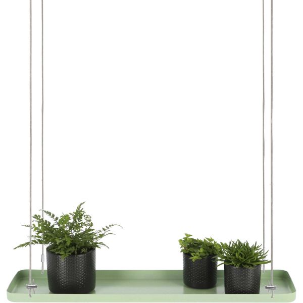 Support à plantes rectangulaire à suspendre vert