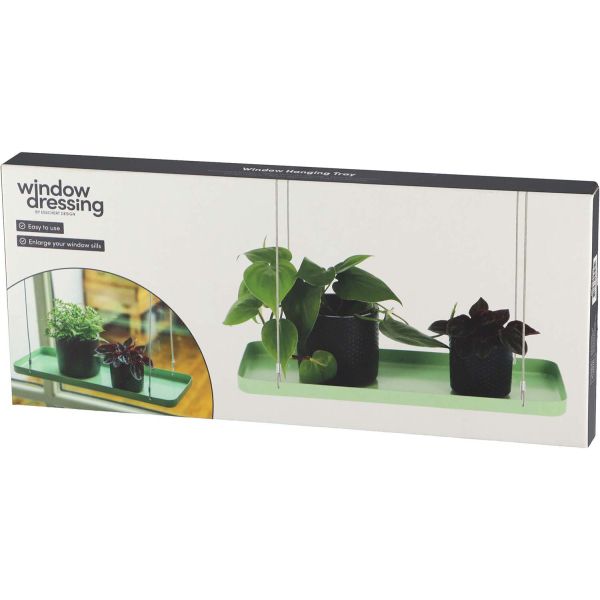 Support à plantes rectangulaire à suspendre vert - 13,90