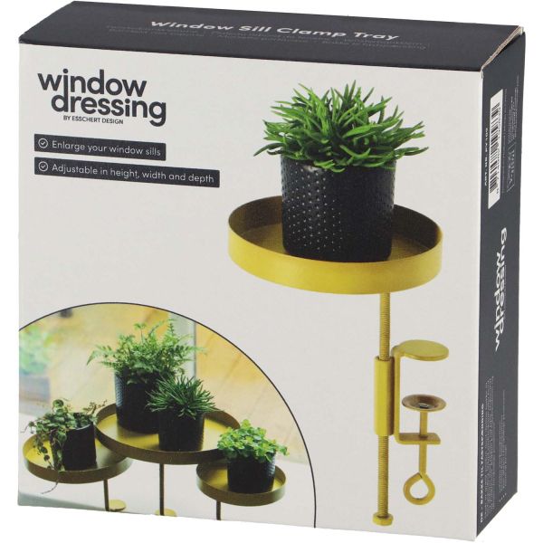 Support à plantes rond à fixer hauteur réglable doré - 13,90