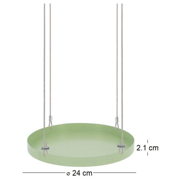 Support à plantes rond à suspendre vert - 9