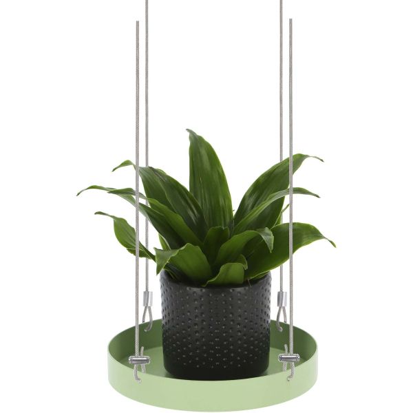 Support à plantes rond à suspendre vert