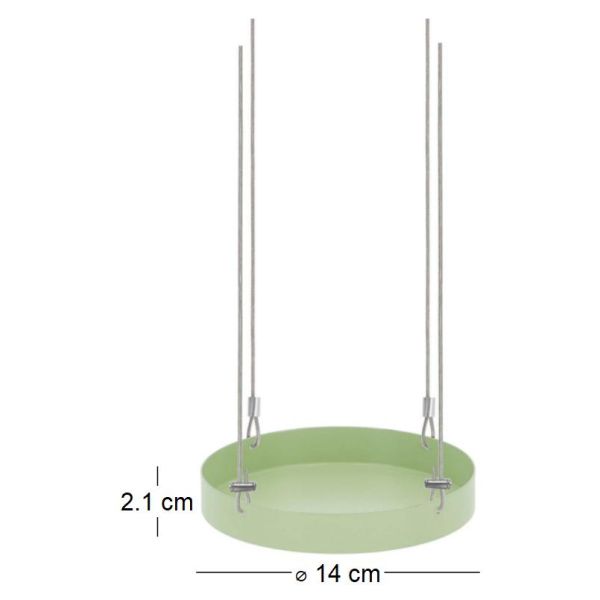 Support à plantes rond à suspendre vert - 7