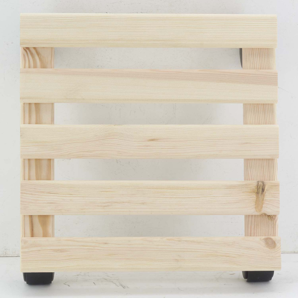 Support pour plantes à roulettes en pin brut (Lot de 3) - 15,90