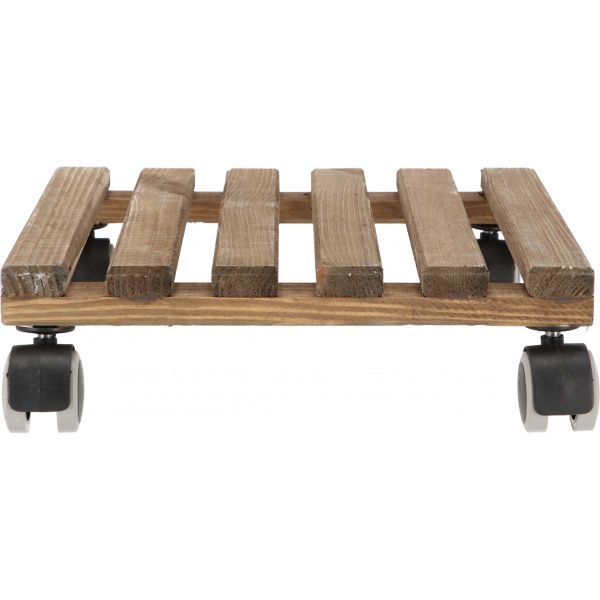 Support à roulettes en bois pour plantes d'intérieur - 8,90