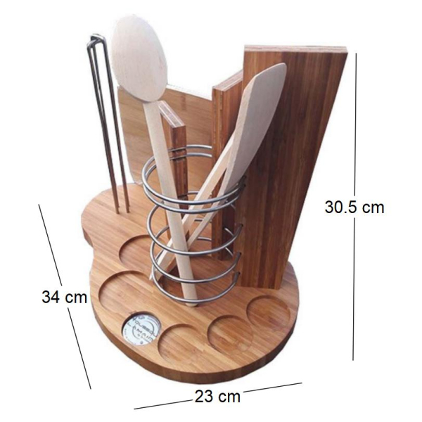 Support à ustensiles en bambou Toussoulamain - ROG-0126