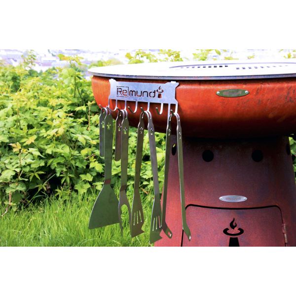 Support d'ustensiles en inox pour barbecue brasero - REMUNDI