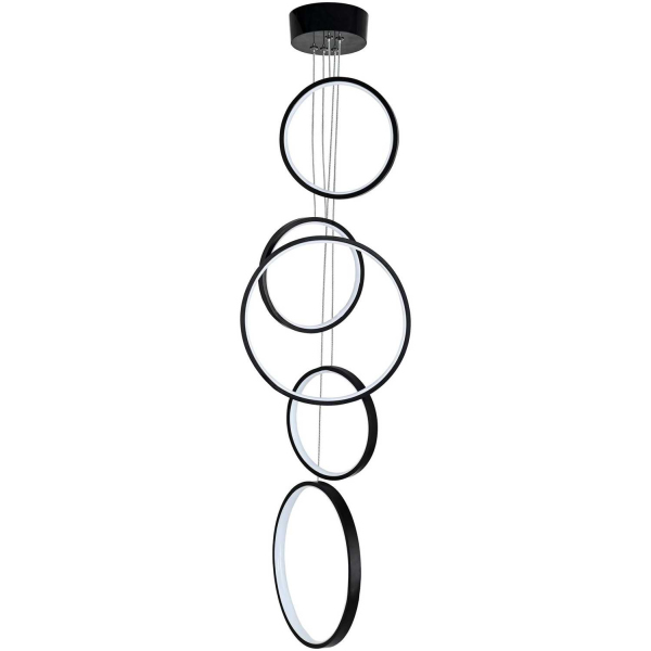 Suspension LED anneaux design Entryway