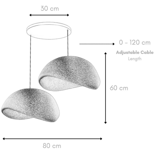 Suspension 2 abats jour Wabi Sabi Driftgrains - ASI-2253