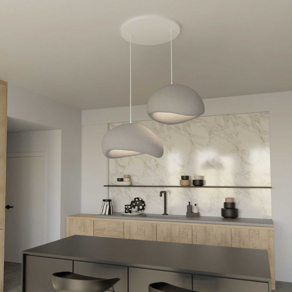 Suspension 2 abats jour Wabi Sabi Grainbeams - HANAH HOME