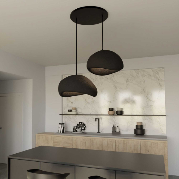 Suspension 2 abats jour Wabi Sabi Grainbeams - HANAH HOME