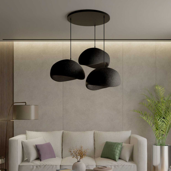 Suspension 3 abats jour Wabi Sabi Haze & Hues - HANAH HOME