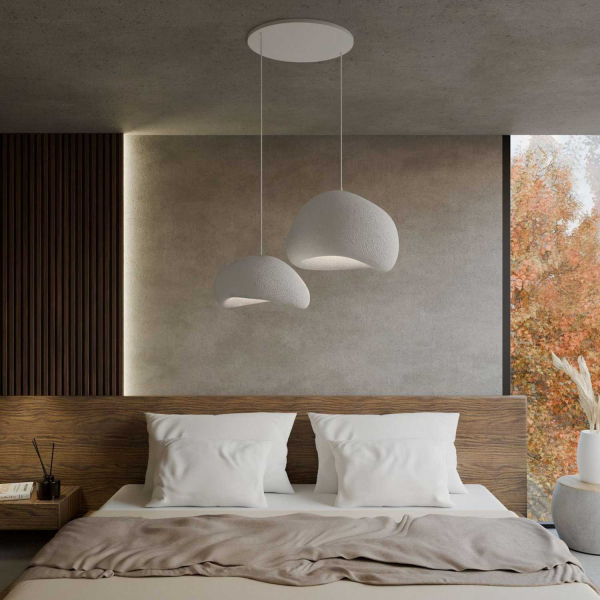 Suspension 2 abats jour Wabi Sabi Rawbends - HANAH HOME