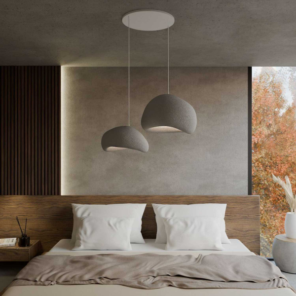 Suspension 2 abats jour Wabi Sabi Rawbends - HANAH HOME