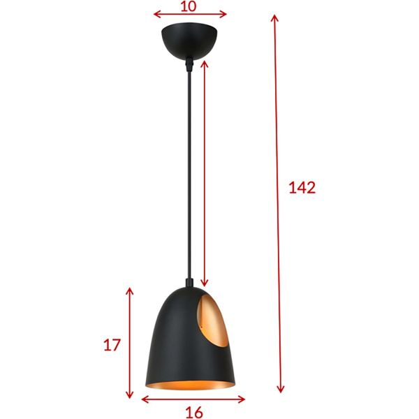 Suspension en acier Elda 16 x 17 cm - VEN-0188