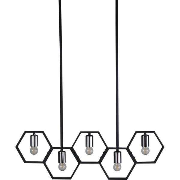 Suspension en acier  pour 5 ampoules Queen B - 119