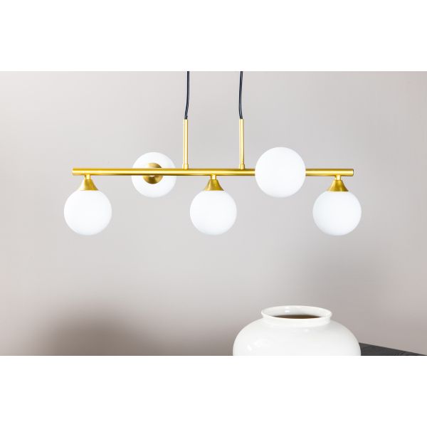 Suspension en acier et verre pour 5 ampoules Orb - 7