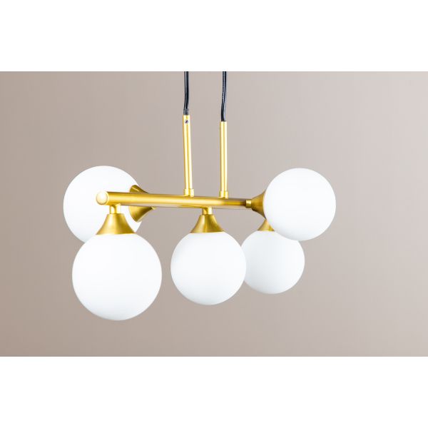 Suspension en acier et verre pour 5 ampoules Orb - 8