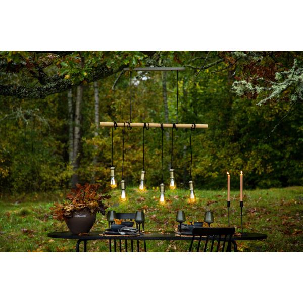 Suspension pour 6 ampoules en acier Fall - 5
