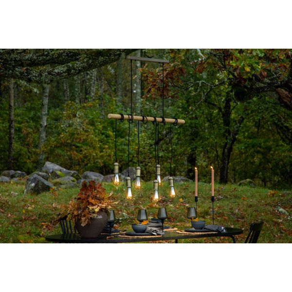 Suspension pour 6 ampoules en acier Fall - Venture Home