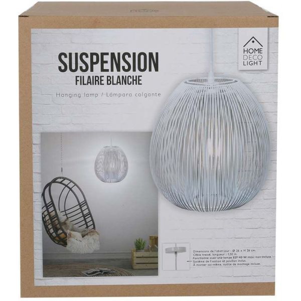 Suspension boule filaire 26 cm Maia - THE HOME DECO LIGHT