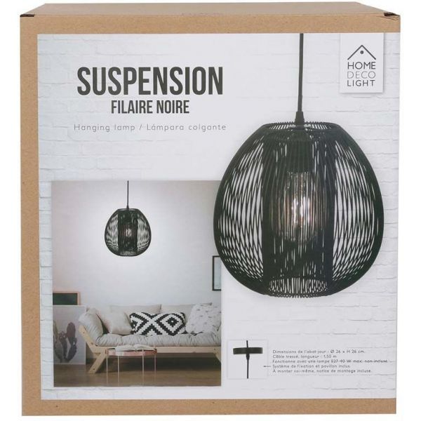 Suspension boule filaire 26 cm Maia - THE HOME DECO LIGHT