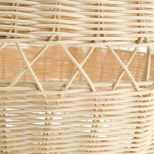 Suspension boule en rotin naturel ajouré et métal - AUBRY GASPARD