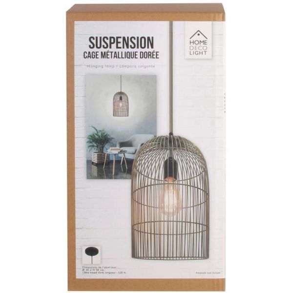 Suspension cage filaire 38 cm - 19,90