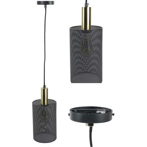 Suspension cylindrique en métal perforé - THE HOME DECO LIGHT