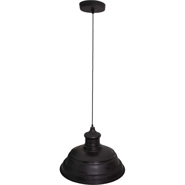 Suspension industrielle en fer noir Gasby