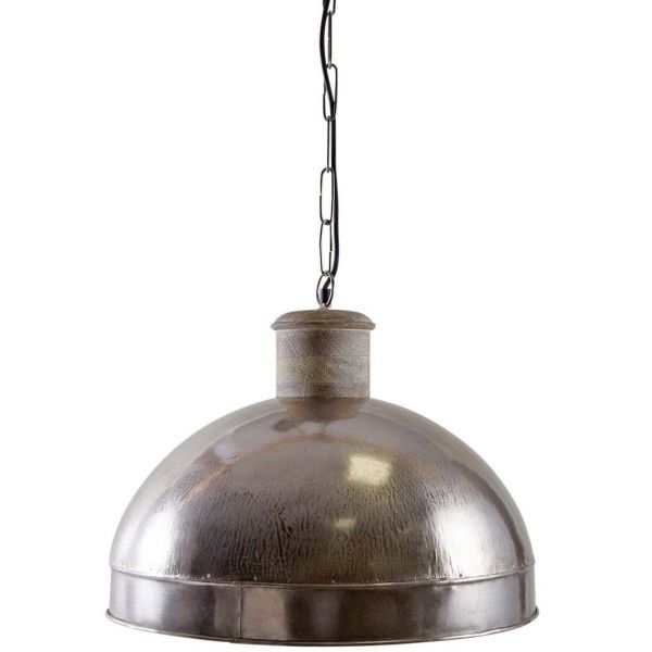 Suspension industrielle en métal et bois