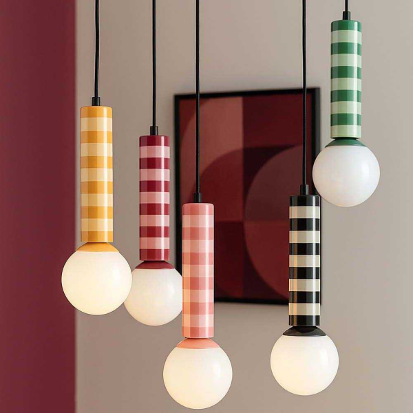 Suspension en méral bicolore Rayado - LEITMOTIV