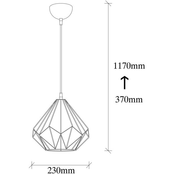 Suspension en métal Diamond - ASI-0856