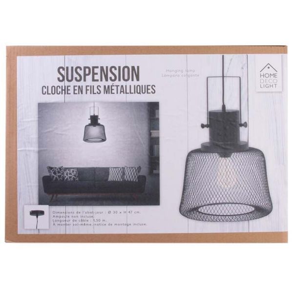 Suspension en métal cloche filaire - THE HOME DECO LIGHT