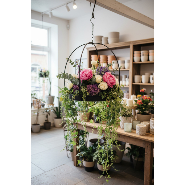 Suspension en métal laqué marron mat - AUBRY GASPARD